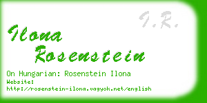 ilona rosenstein business card